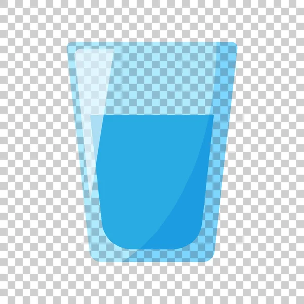 Water Glass Icon Flat Style Soda Glass Vector Illustration Isolated — Stock Vector