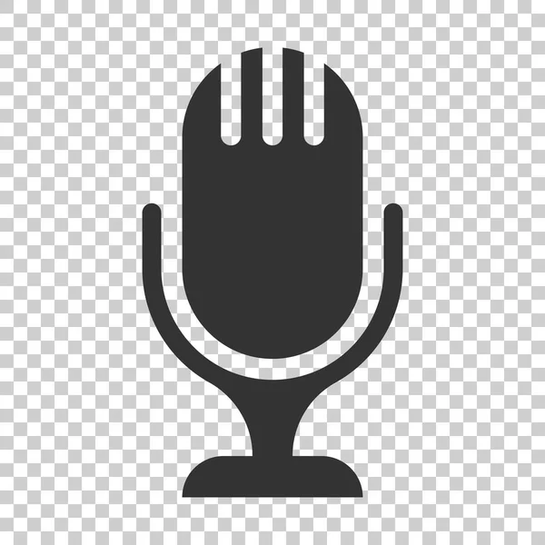 Microphone Icon Flat Style Mic Broadcast Vector Illustration Isolated Background — Stock Vector