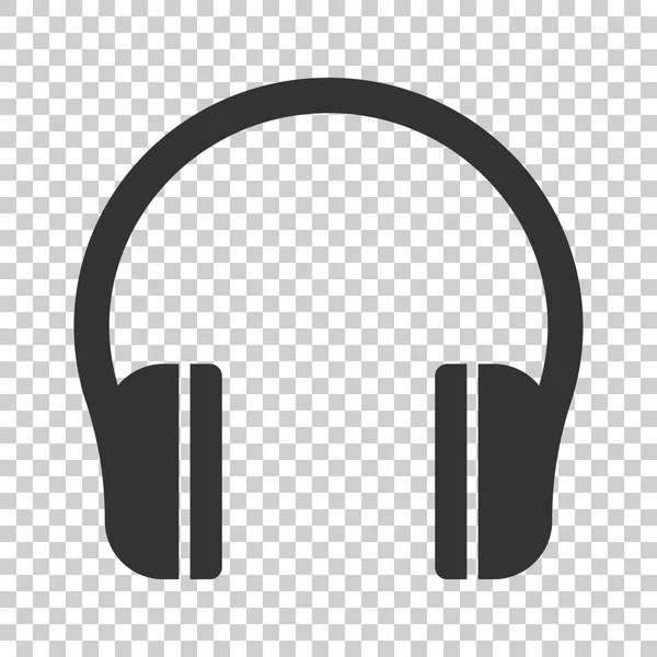 Kulaklık Kulaklık simgesini düz stil. Kulaklık illüstrasyon izole arka plan üzerinde vektör. Ses aygıtı iş kavramı.