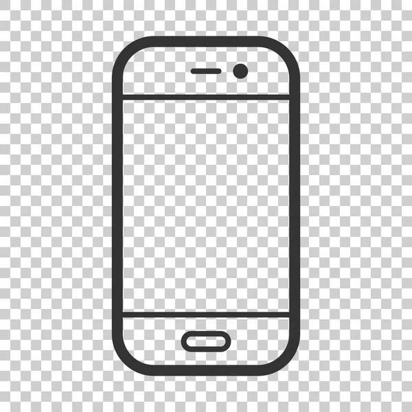 Smartphone Icon Flat Style Phone Handset Vector Illustration Isolated Background — Stock Vector