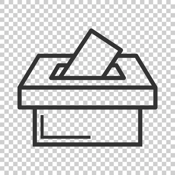 Wahlkästchen Ikone Flachen Stil Wahlvorschlag Vektor Illustration Auf Isoliertem Hintergrund — Stockvektor