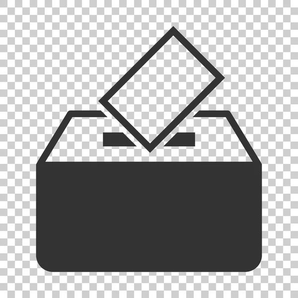 Election Voter Box Icon Flat Style Ballot Suggestion Vector Illustration — Stock Vector
