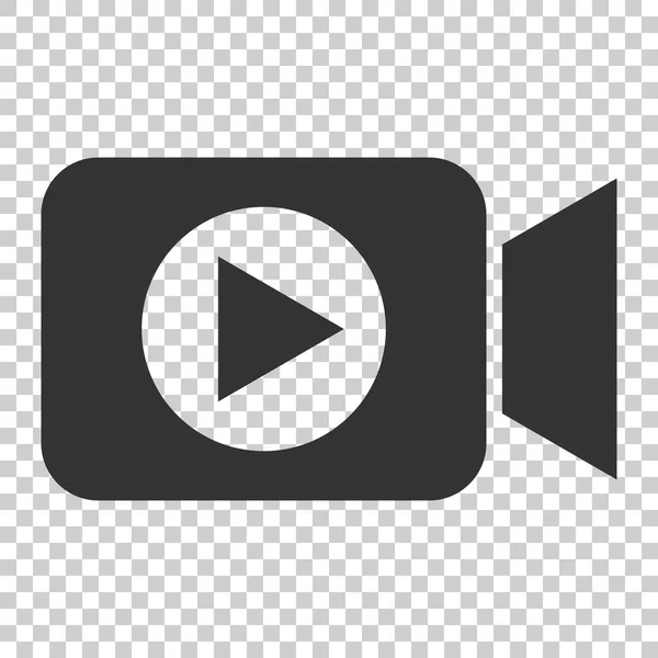 Videokamera Ikone Flachen Stil Filmspielvektorillustration Auf Isoliertem Hintergrund Geschäftskonzept Video — Stockvektor