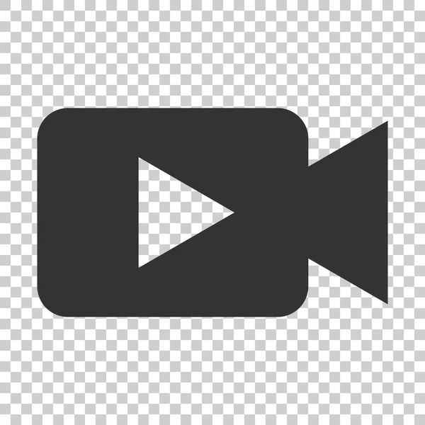 Düz tarzı video kamera simgesi. Film oyun vektör illüstrasyon izole arka plan üzerinde. Video akış iş kavramı.