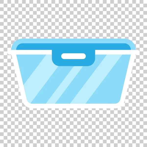 Food Container Icon Flat Style Kitchen Bowl Vector Illustration Isolated — Stock Vector