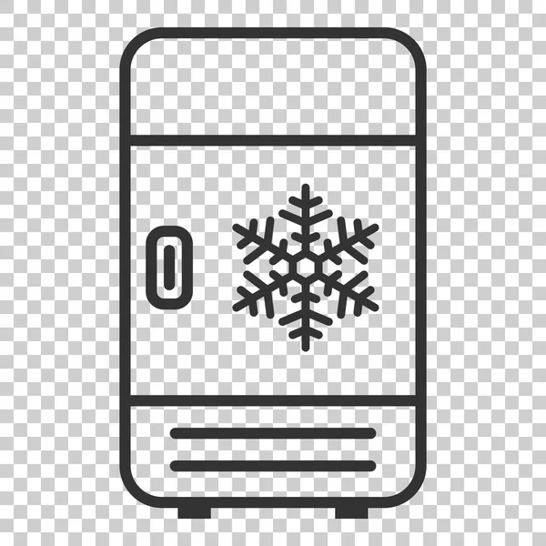 Nevera Icono Del Refrigerador Estilo Plano Congelador Contenedor Vector Ilustración — Archivo Imágenes Vectoriales