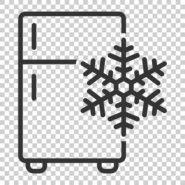Kühlschranksymbol Flachen Stil Illustration Des Tiefkühlcontainer Vektors Auf Isoliertem Hintergrund — Stockvektor