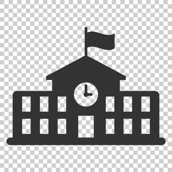 School Building Icon Flat Style College Education Vector Illustration Isolated — Stock Vector