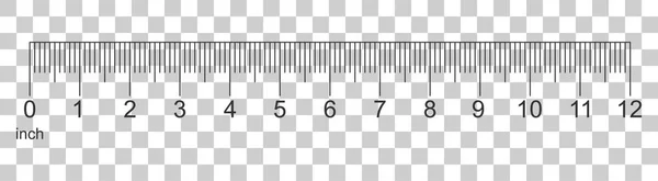 Lineal Zoll Symbol Flachen Stil Messinstrumentenvektordarstellung Auf Isoliertem Hintergrund Lineal — Stockvektor