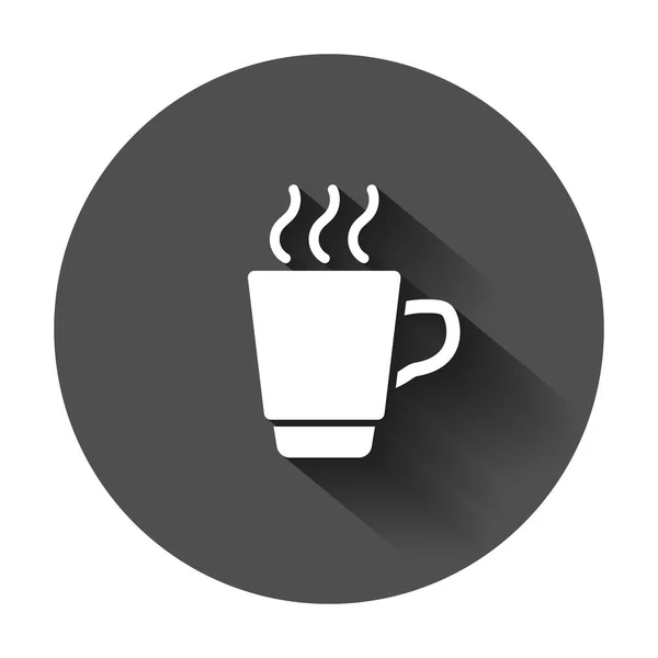 Café Chá Ícone Xícara Estilo Plano Caneca Café Ilustração Vetorial — Vetor de Stock