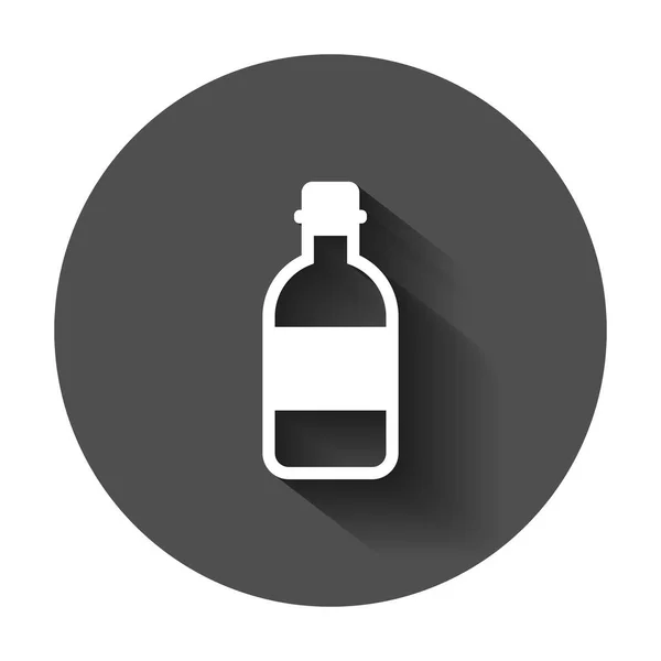 Піктограма Пляшки Води Плоскому Стилі Пляшка Пластикової Содової Векторні Ілюстрації — стоковий вектор
