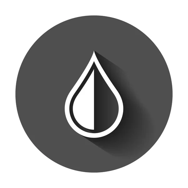 Icono Gota Agua Estilo Plano Ilustración Vector Gota Lluvia Con — Archivo Imágenes Vectoriales