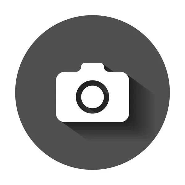 Fotokamera Ikone Flachen Stil Fotograf Cam Equipment Vektor Illustration Mit — Stockvektor