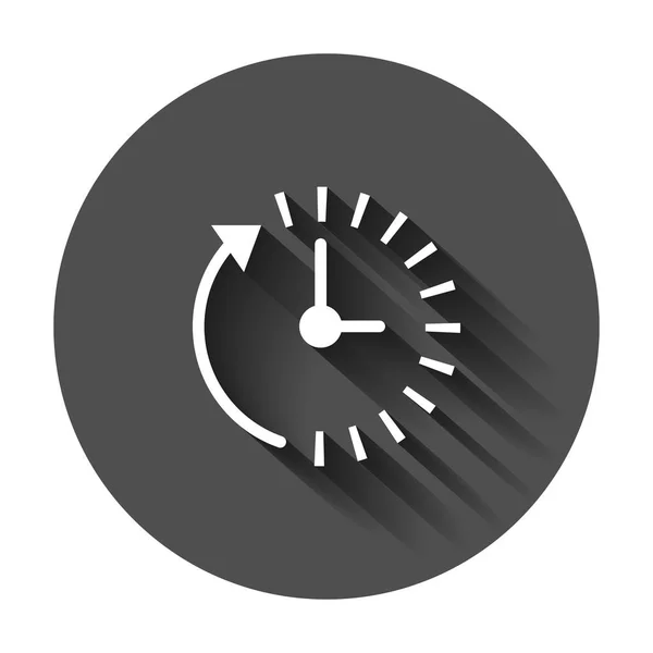 Reloj Icono Cuenta Atrás Estilo Plano Tiempo Ilustración Vectorial Cronómetro — Vector de stock