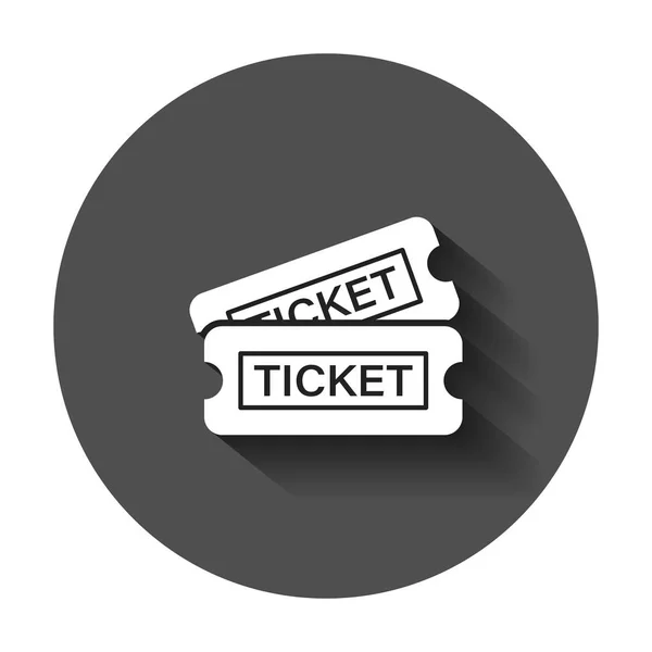 Cinema Ticket Icon Flat Style Admit One Coupon Entrance Vector — Stock Vector