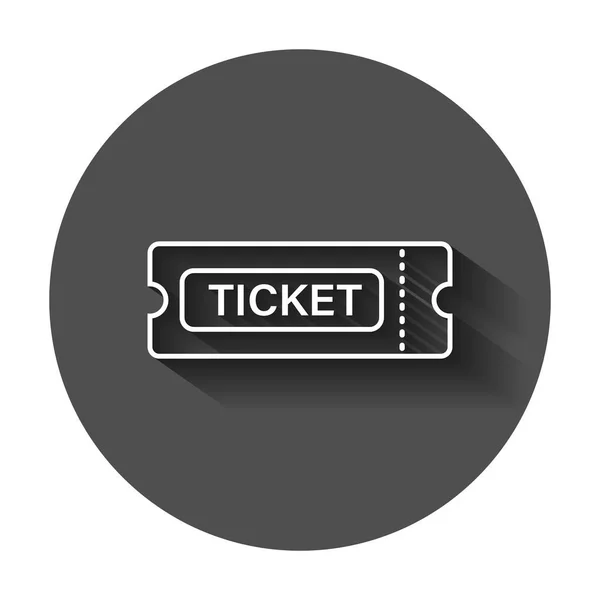 Cinema Ticket Icon Flat Style Admit One Coupon Entrance Vector — Stock Vector