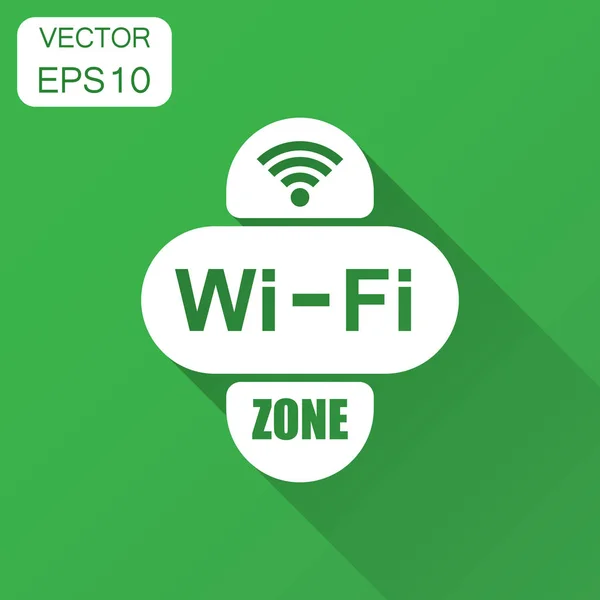 Wifi Zone Internet Zeichen Symbol Flachen Stil Drahtlose Technologie Vektorillustration — Stockvektor