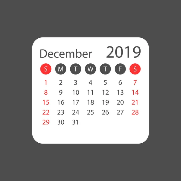 カレンダー 19年 月年シンプルなスタイルです カレンダー プランナーのデザイン テンプレートです 月毎月リマインダー ビジネスのベクトル図 ストックベクター C Sanek