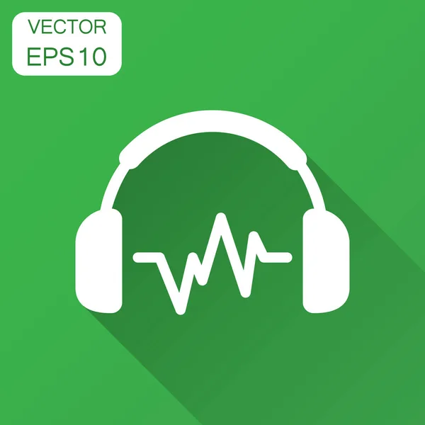 Auriculares Icono Auriculares Estilo Plano Auriculares Vector Ilustración Con Sombra — Vector de stock