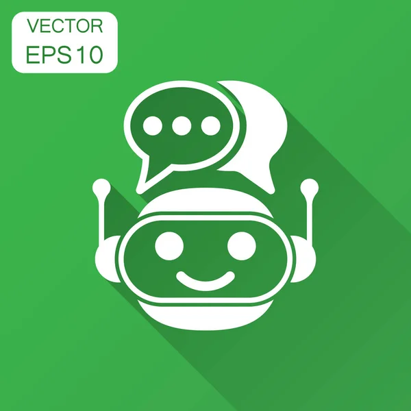 Lindo Robot Chatbot Icono Estilo Plano Ilustración Vectorial Del Operador — Archivo Imágenes Vectoriales