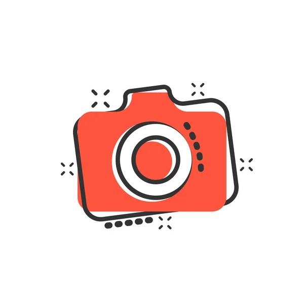 Icono Cámara Fotográfica Estilo Cómico Fotógrafo Cam Equipo Vector Dibujos — Archivo Imágenes Vectoriales