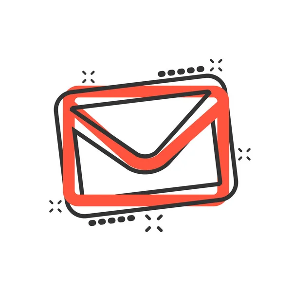 Icono Sobre Correo Estilo Cómico Recibir Correo Electrónico Carta Spam — Vector de stock