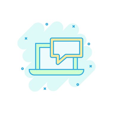 Çevrimiçi eğitim süreci simgesi. Webinar seminer vektör karikatür çizimi resim grafiği. E-öğrenim iş konsepti sıçrama etkisi.