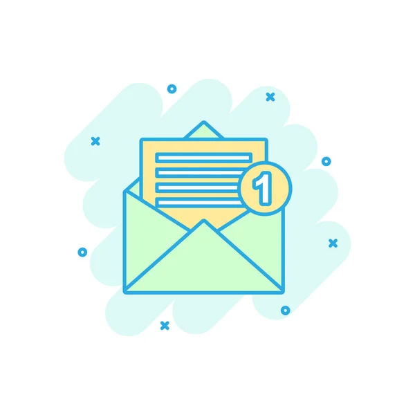 Icône Enveloppe Courrier Dans Style Comique Email Message Vectoriel Dessin — Image vectorielle