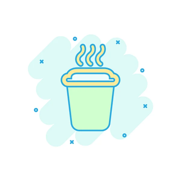Coffee Tea Cup Icon Comic Style Coffee Mug Vector Cartoon — Stock Vector