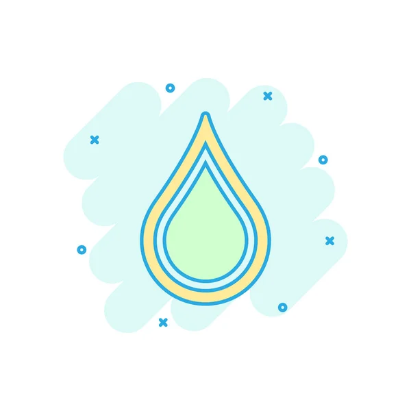 Icono Gota Agua Estilo Cómico Pictograma Ilustración Dibujos Animados Vector — Vector de stock