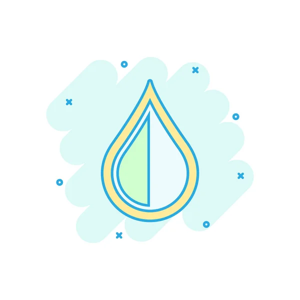 Icono Gota Agua Estilo Cómico Pictograma Ilustración Dibujos Animados Vector — Vector de stock