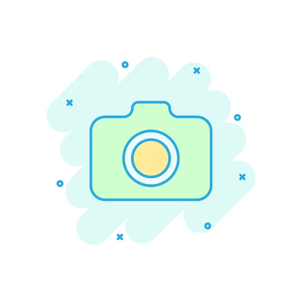 Fotocamera Icoon Stripstijl Fotograaf Cam Apparatuur Vector Cartoon Illustratie Pictogram — Stockvector