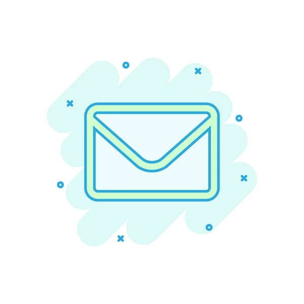 Icono Sobre Correo Estilo Cómico Recibir Correo Electrónico Carta Spam — Vector de stock