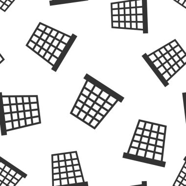 Çöp tenekesi çöp kutusu simgesi arkaplanı pürüzsüz. Çöp kovası çizimi. Çöp sepeti sembolü deseni.