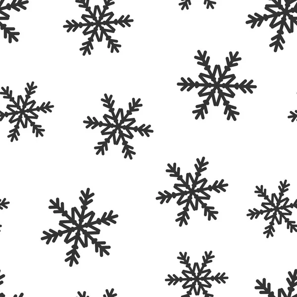 Flocon Neige Icône Fond Motif Sans Couture Illustration Vectorielle Hiver — Image vectorielle