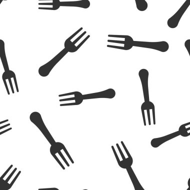 Çatal Restoran simgesi Dikişsiz desen arka plan. Akşam yemeği ekipman vektör çizim. Restoran sembol desen.