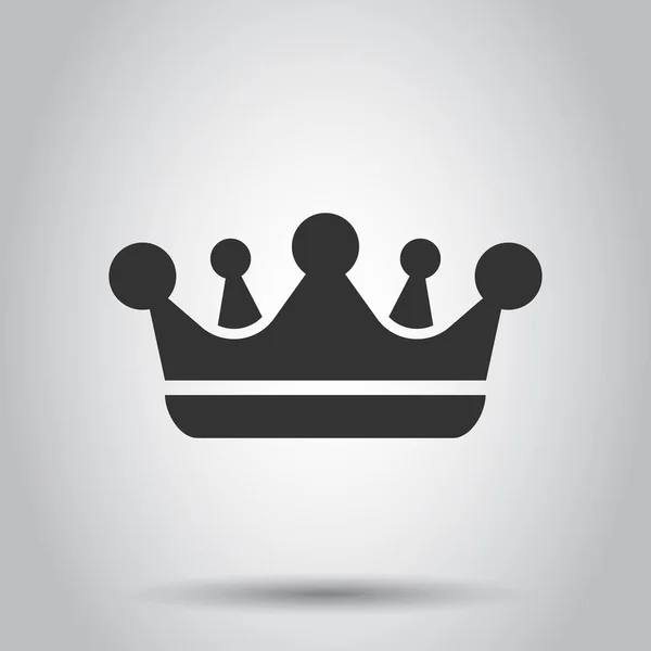 皇冠冠冕向量图标在平面风格 皇家冠例证在白色背景 公主皇室的概念 — 图库矢量图片