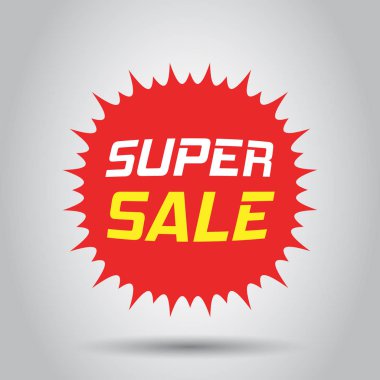 Etiket vektör simge düz stil içinde indirim. Satılık etiket işareti resimde beyaz arka plan üzerinde. Promosyon süper satış indirim kavramı.