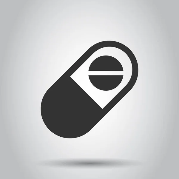 Kapselpillen Tabletten Vektor Symbol Flachem Stil Illustration Medizinischer Pillen Auf — Stockvektor