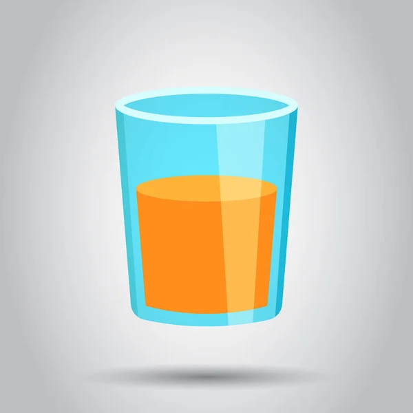 Orange Fruit Juice Vector Icon Flat Style Orange Citrus Cocktail — Stock Vector