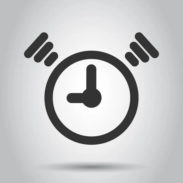 Icona Timer Orologio Stile Piatto Illustrazione Allarme Temporale Sfondo Bianco — Vettoriale Stock
