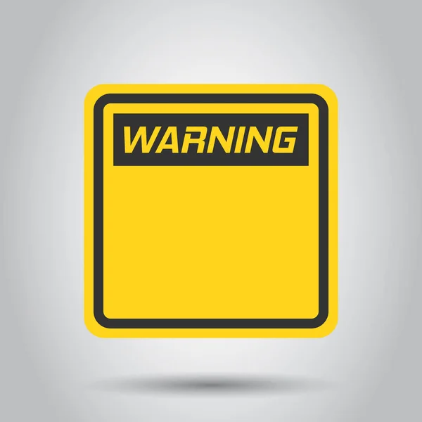 Warning Caution Sign Icon Flat Style Danger Alarm Vector Illustration — Stock Vector