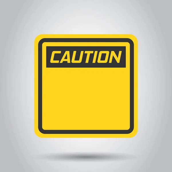 Advertencia Icono Signo Precaución Estilo Plano Peligro Alarma Vector Ilustración — Vector de stock