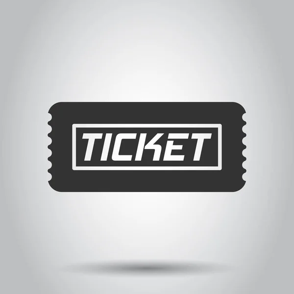 Cinema Ticket Icon Flat Style Admit One Coupon Entrance Vector — Stock Vector