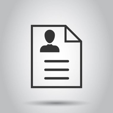 Düz stil Sürdür simge. Sözleşme belge vektör çizim