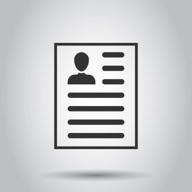 Düz stil Sürdür simge. Sözleşme belge vektör çizim