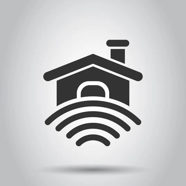 Smart Home Ikone im flachen Stil. Haussteuerung Vektor Illustration — Stockvektor