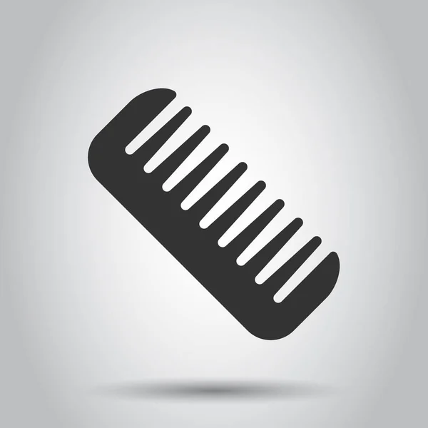 Hair brush icon in flat style. Comb accessory vector illustratio — Stock Vector