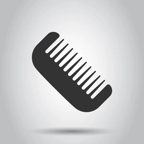 Icono de cepillo de pelo en estilo plano. Peine accesorio vector ilustratio — Vector de stock