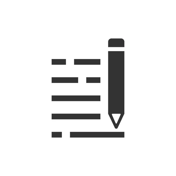 Notatnik ołówka w płaski. Ilustr wektor zapis dokumentu — Wektor stockowy